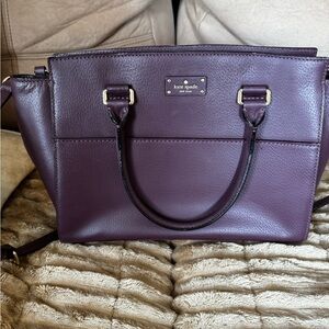 Kate Spade Plum Boarskin Leather Grove
Street Lana Convertible Satchel